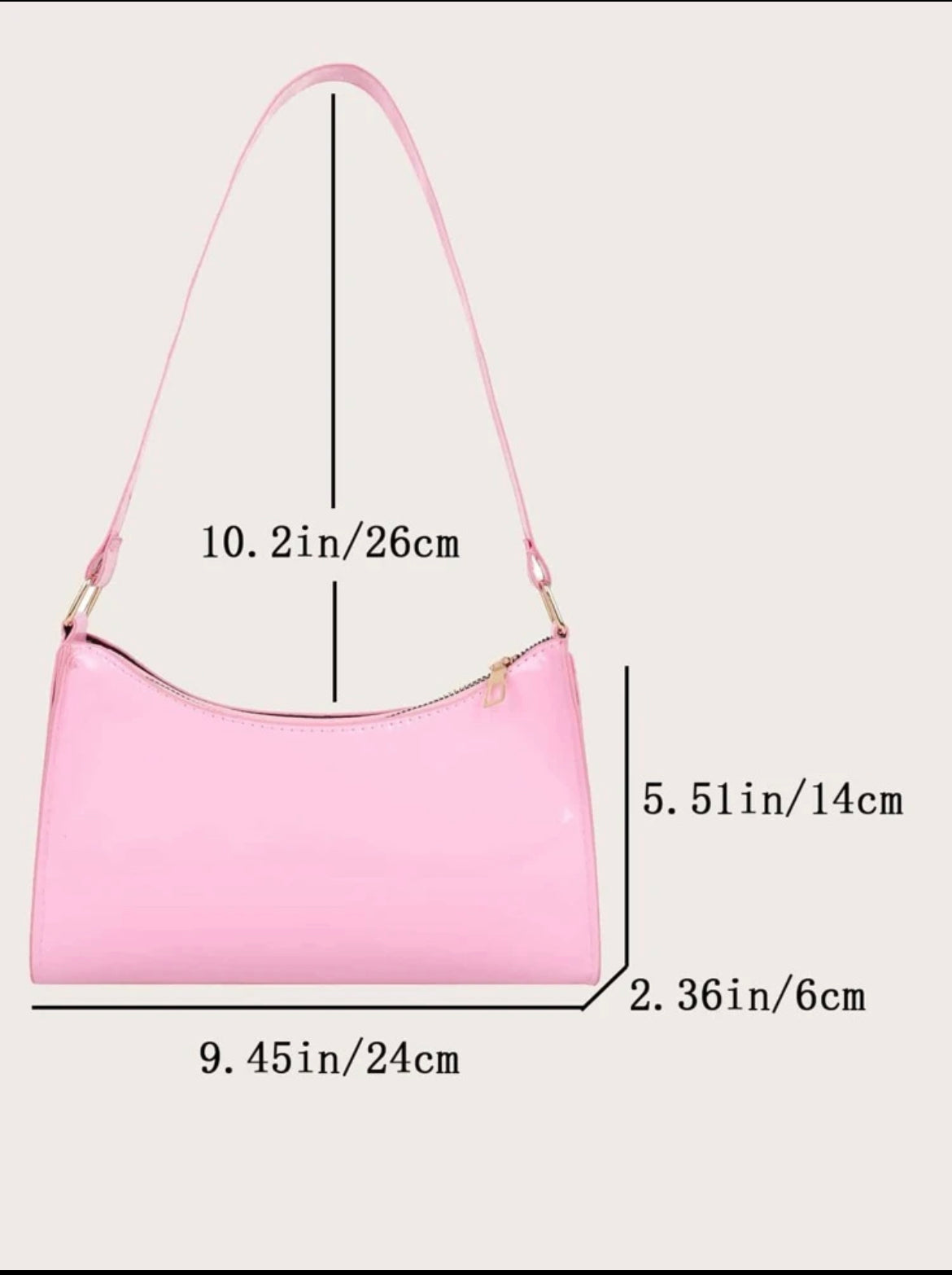 Pink Patent Baguette